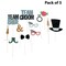 Photo Booth Stick Prop - Wedding | 12 Inches to 15 inches long | Raheev®